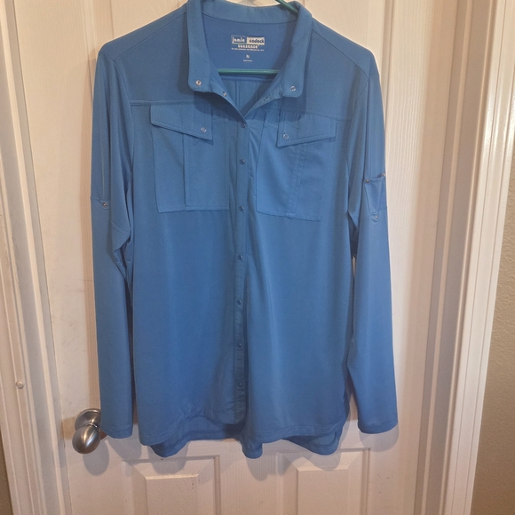 Blue Button-Up Shirt - Picture 5 of 7